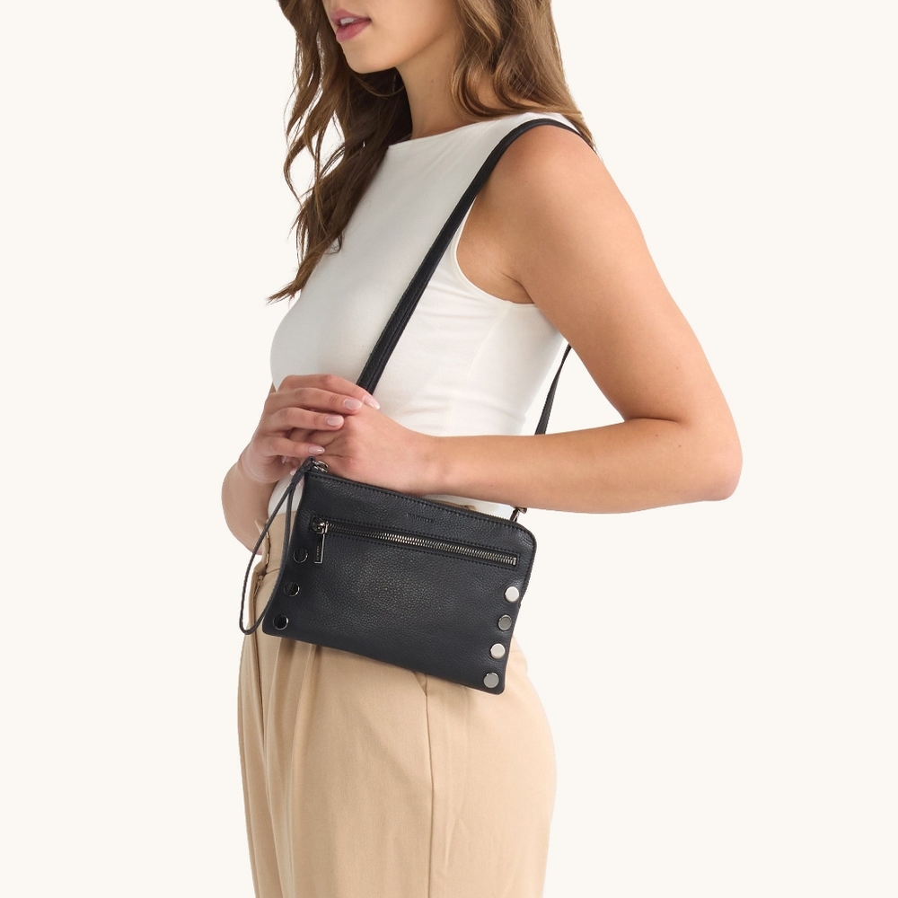 Hammitt Nash Small Crossbody Convertible Black Leather Bag $425